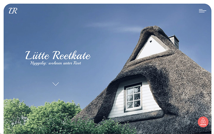 Lütte Reetkate Website – Startseiten-Design