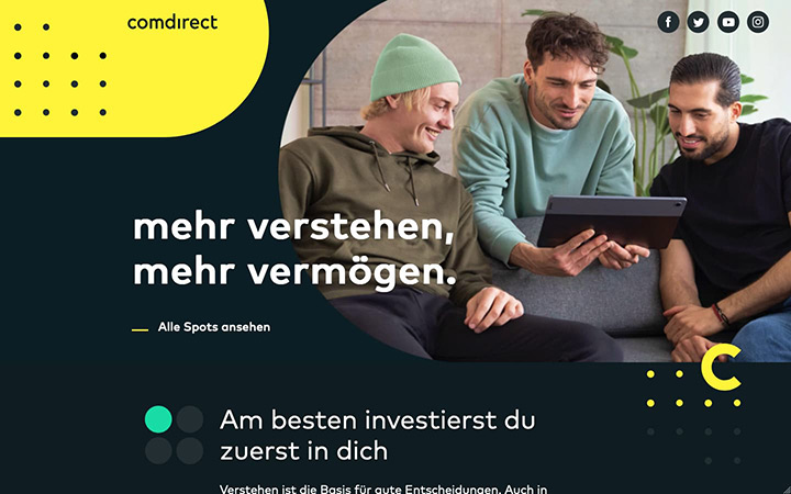 Comdirect Website Screenshot