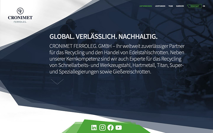 Cronimet Ferroleg Website Screenshot
