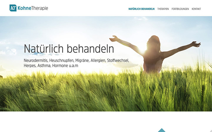 Kohne Therapie Website Screenshot
