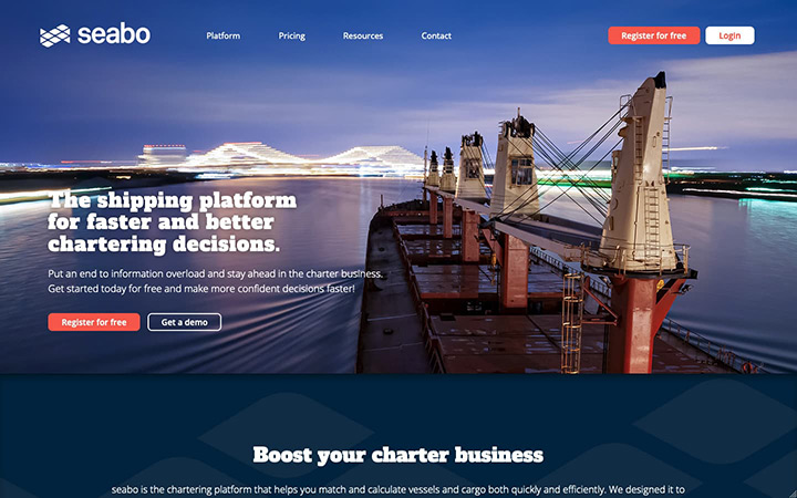 Seabo Website Screenshot